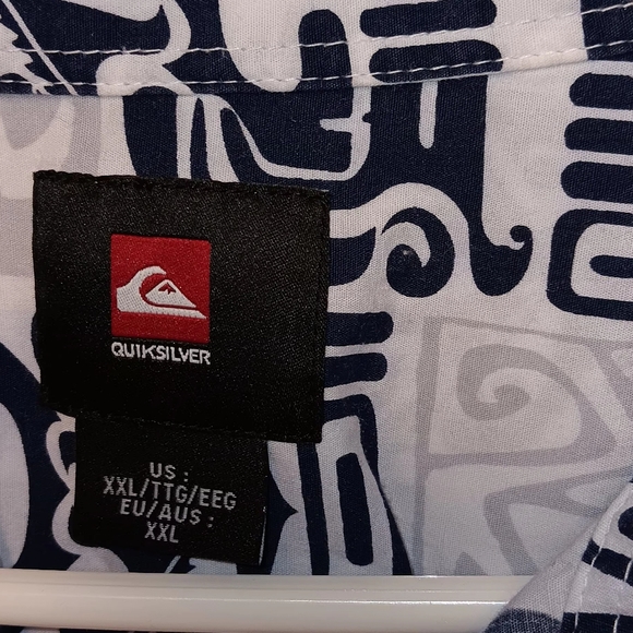 Quicksilver Mens Hawaiian Short Sleeve Shirt EUC - Picture 3 of 5